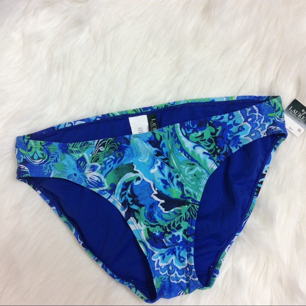 New Ralph Lauren Blue Exotic Paisley Tankini Set 6 - Picture 8 of 10